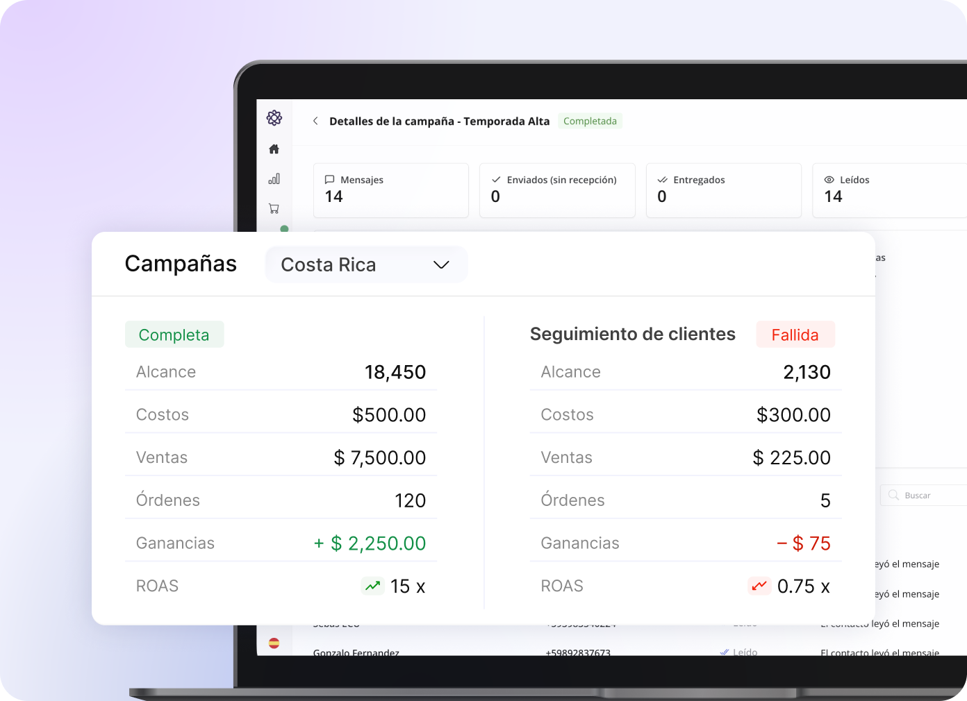 Módulo de campañas Avify